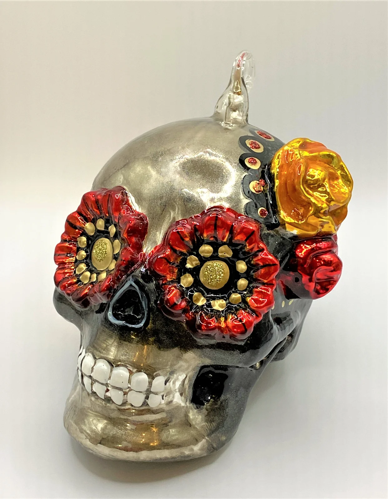 Komozja Totenschädel mit geblümten Augen, Mexican Skull, KOMOZJA MOSTOWSKI