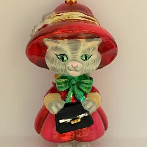 Komozja Katzenmädchen im roten Kleid mit Handtasche, KOMOZJA MOSTOWSKI