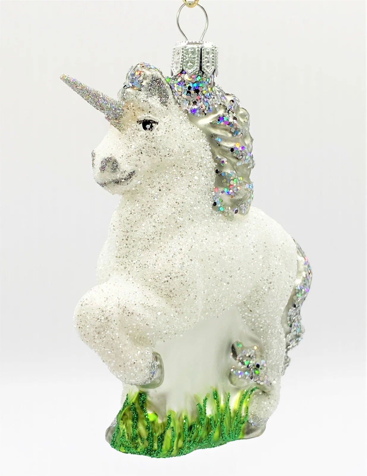 Glaspol Glitzer Einhorn