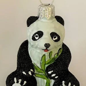 Glaspol Kleiner sitzender Panda