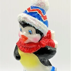 Impuls Pinguin ist mit den Schlittschuhen unterwegs