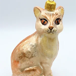 GMC Aufrecht sitzende rot/weisse Katze