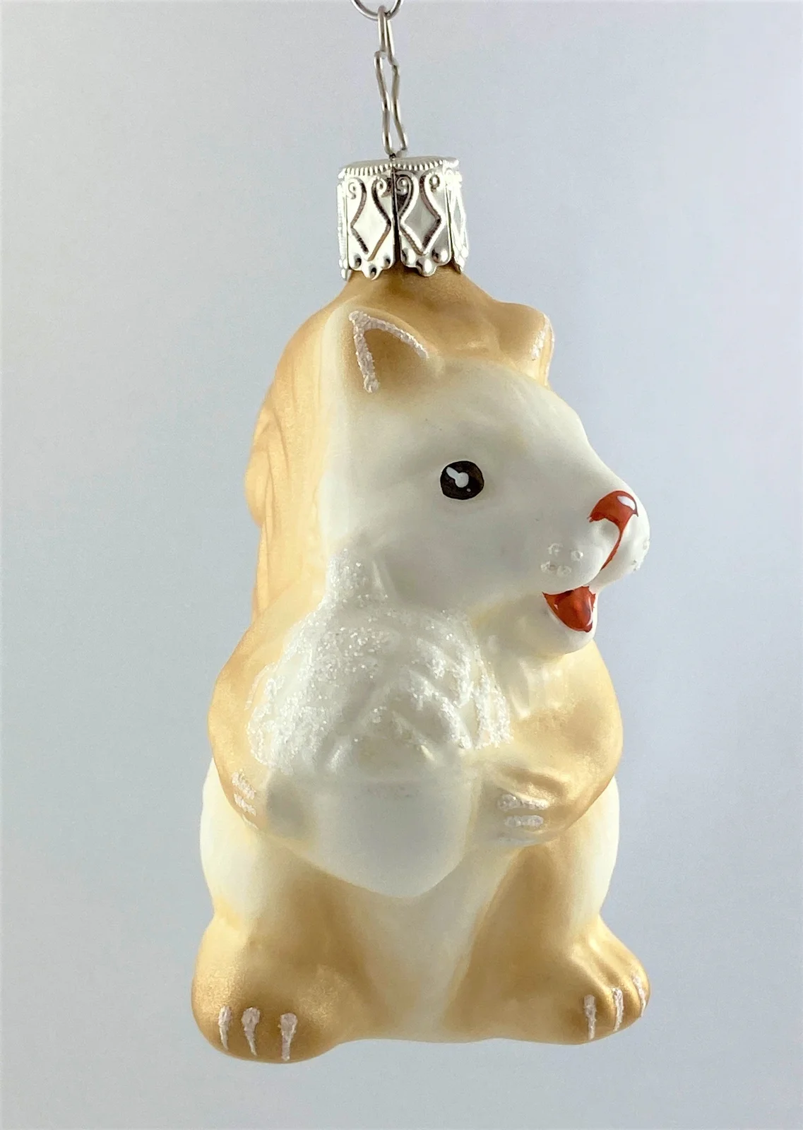 Inge-Glas Verschmitztes Eichhörnchen mit Eichel, beige