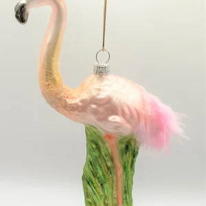 Hanco Flamingo mit rosa Echtfedern