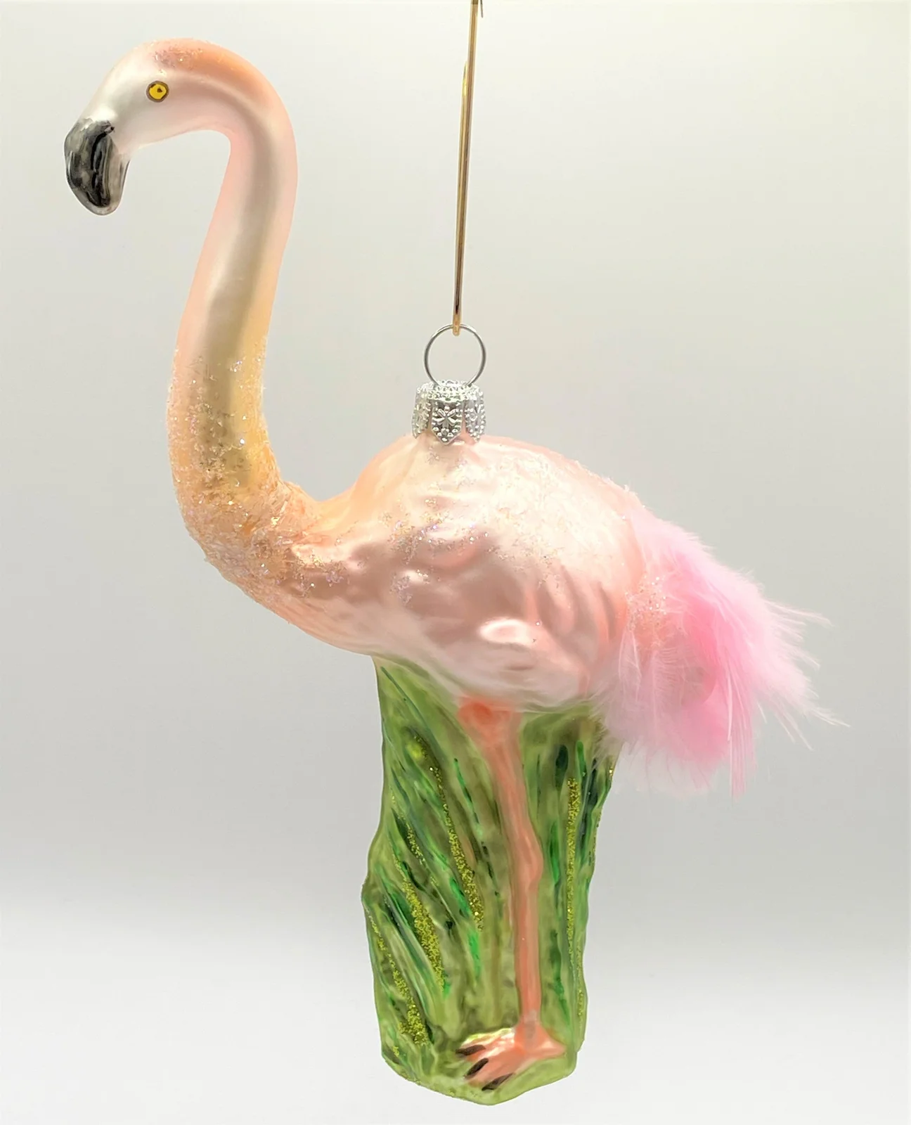 Hanco Flamingo mit rosa Echtfedern