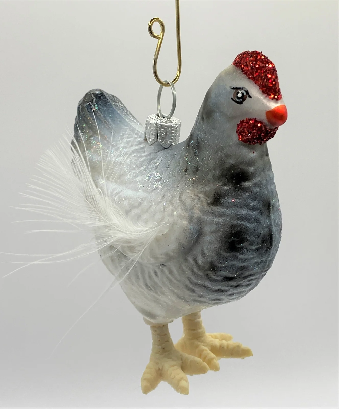GMC Weiss-graues Huhn mit weissen Federn