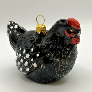 GMC Huhn schwarz-weiss getupft