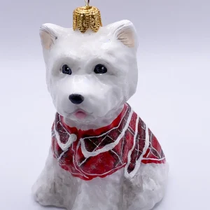 Komozja West Highland-Terrier-Hund im roten Mantel, KOMOZJA MOSTOWSKI