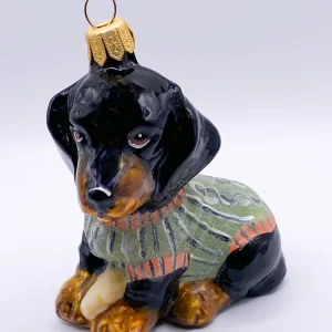 Komozja Schwarzer Dackel im grünen Mantel, Dachshund, KOMOZJA MOSTOWSKI