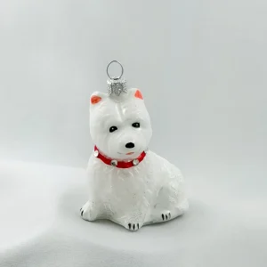 Hanco West Highland-Terrier-Hund mit rotem Glitzer-Halsband