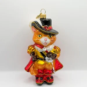 Glassware Der gestiefelte Kater mit rotem Umhang