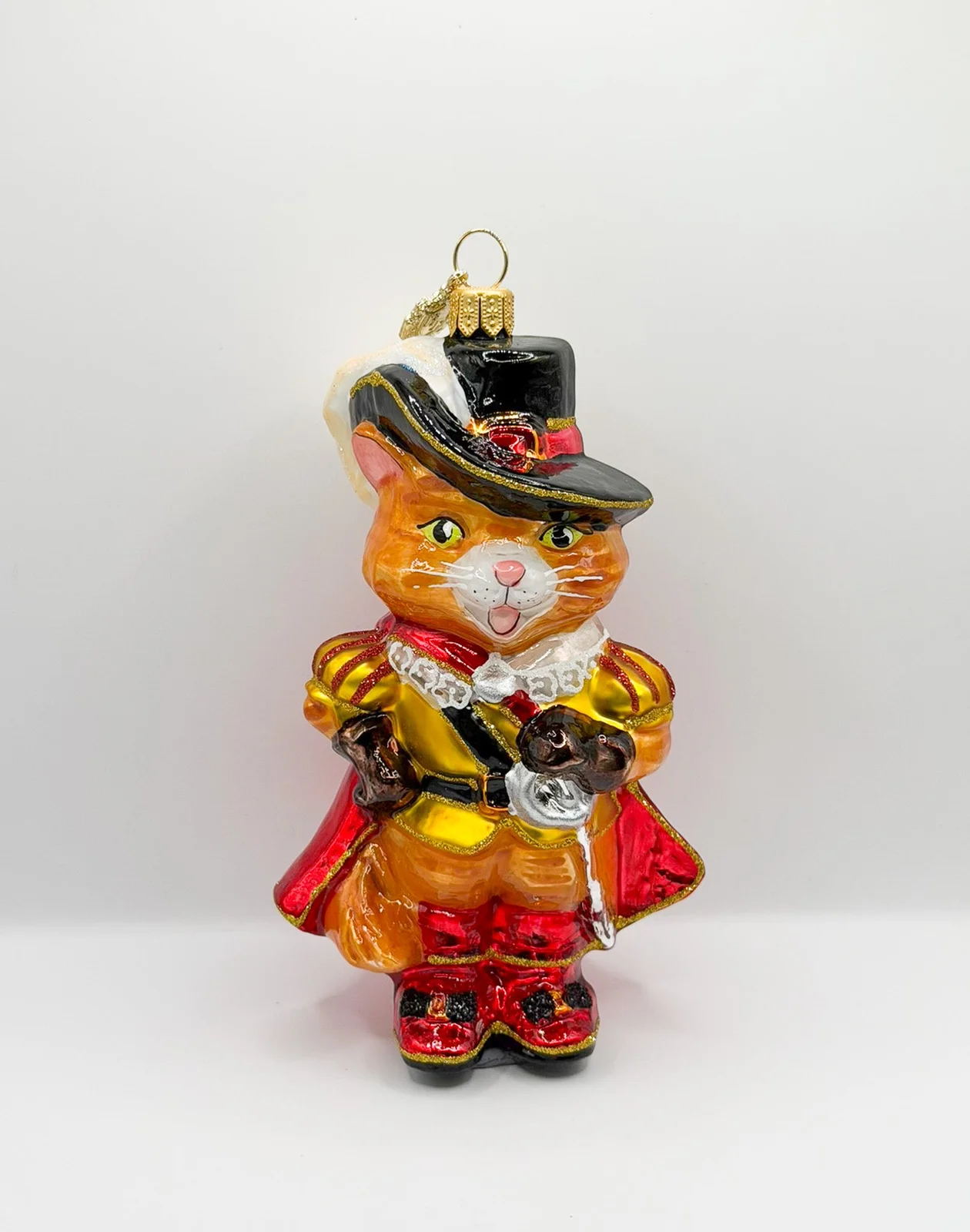 Glassware Der gestiefelte Kater mit rotem Umhang