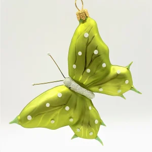 Hanco Schmetterling hellgrün, weisse Tupfen