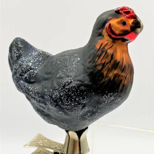 Hanco Huhn braun schwarz auf Clip