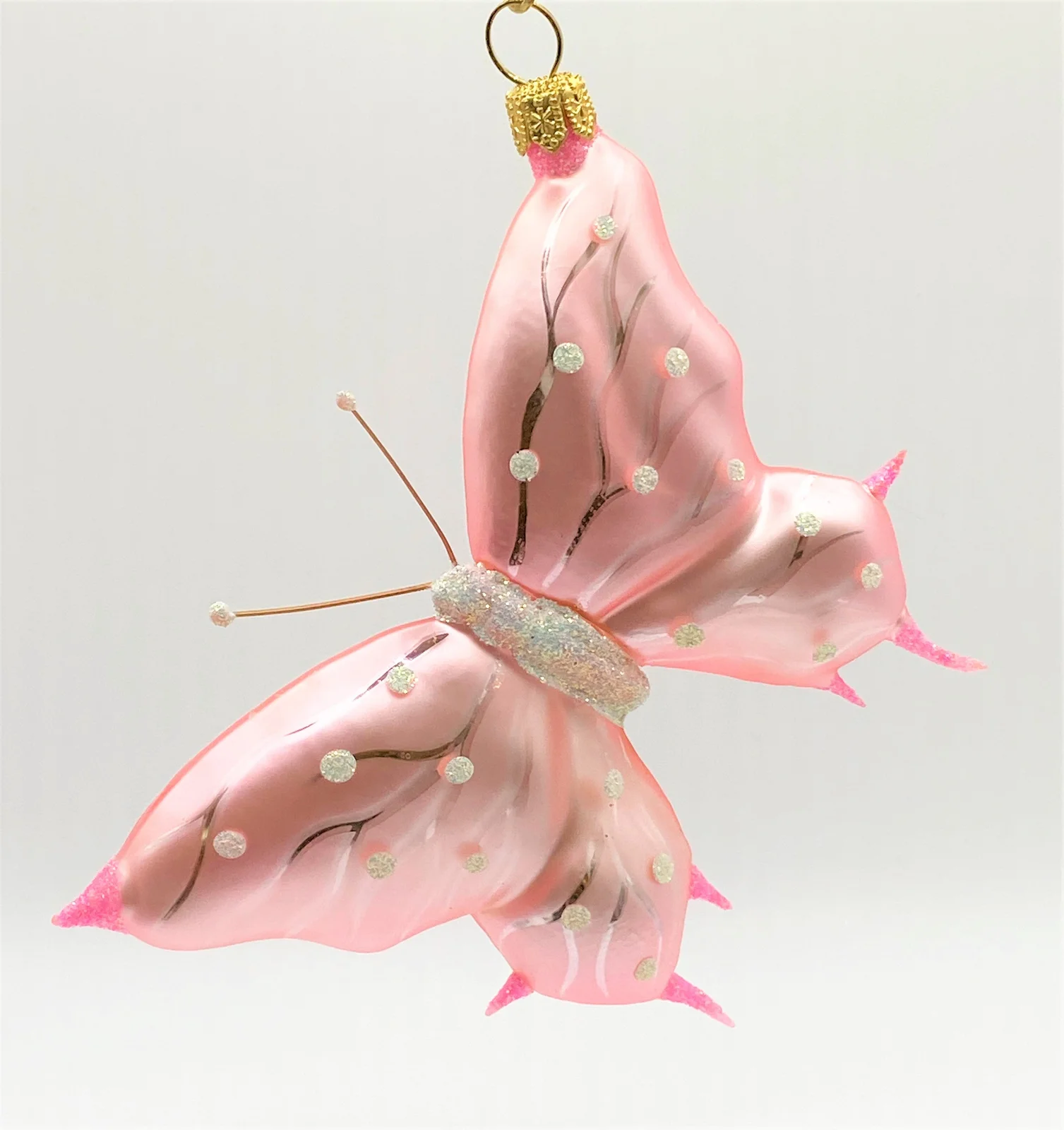 Hanco Rosa Schmetterling mit weissen Tupfen