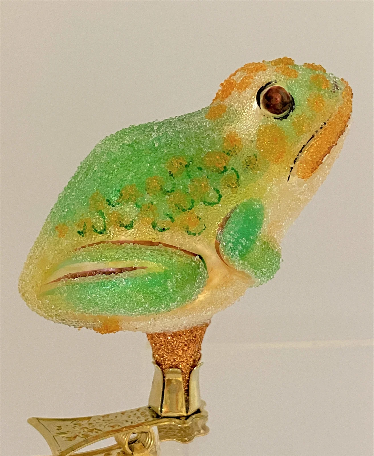 Wiktoria Hellgrüner Frosch mit Clip
