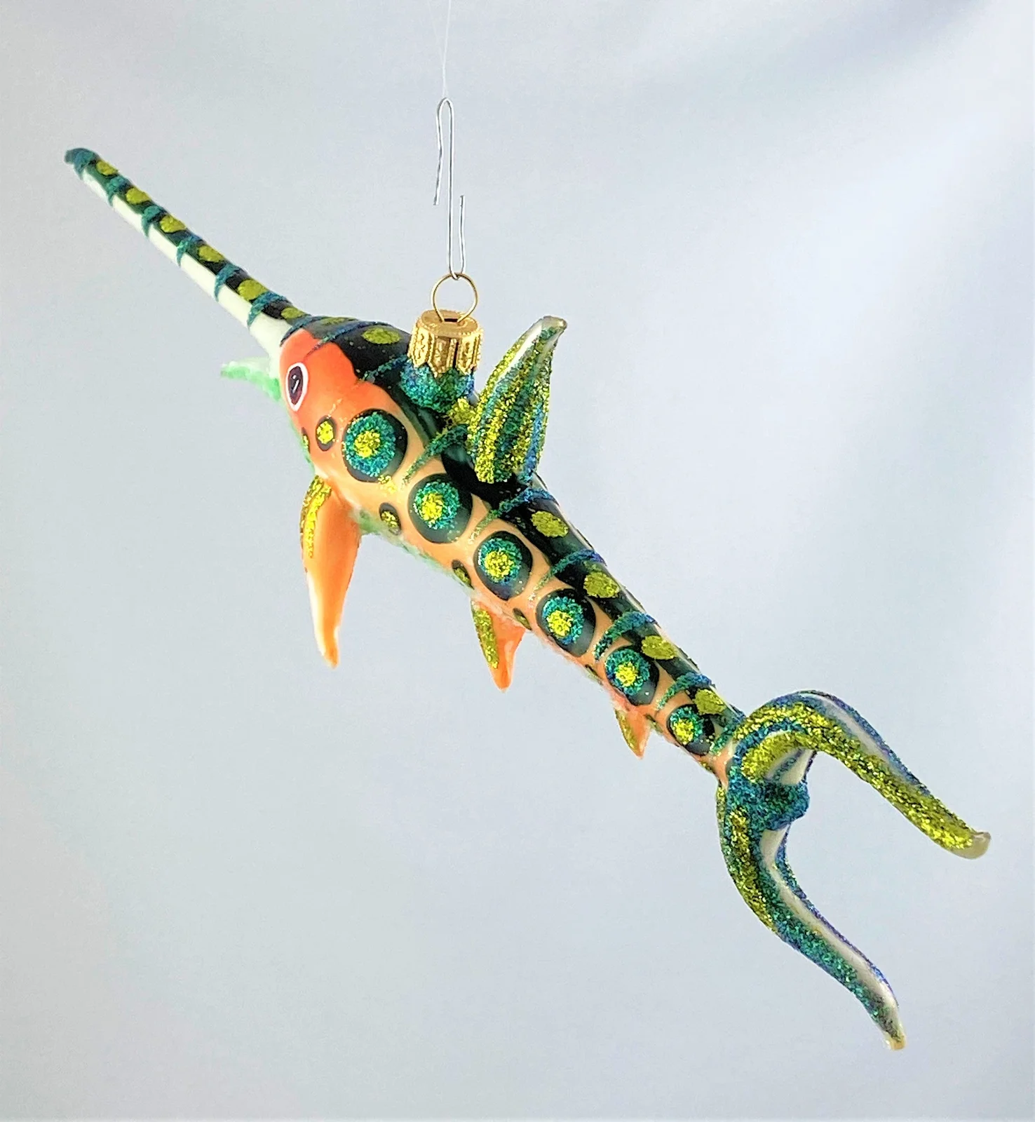 Wiktoria Witziger grün oranger Schwertfisch