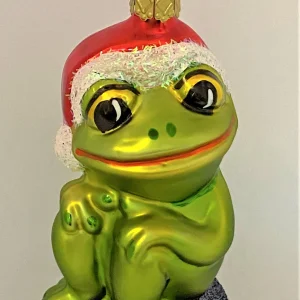Inge-Glas Frosch freut sich auf Weihnachten