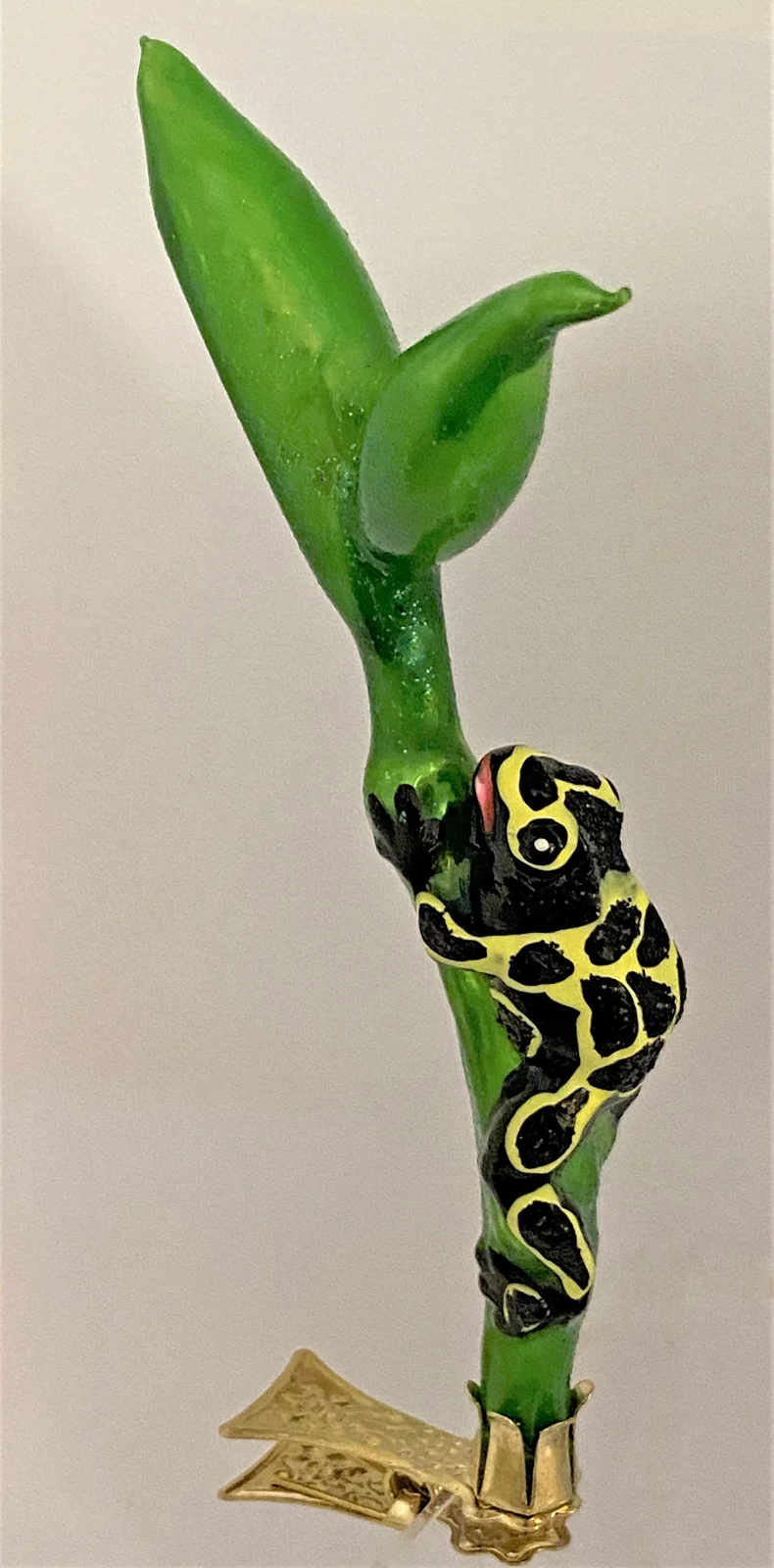 Wiktoria Schwarz-Gelber Regenwald Frosch auf Clip