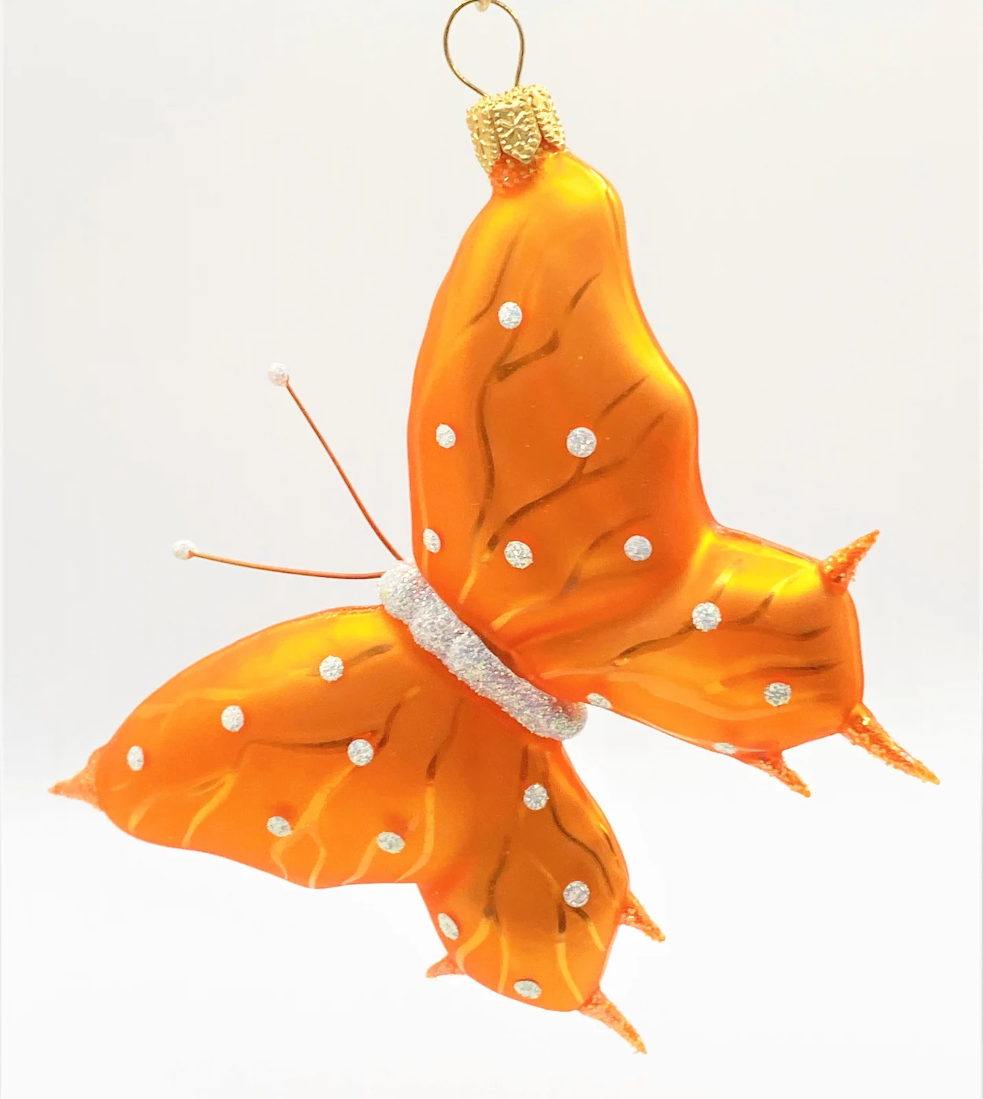 Hanco Schmetterling orange, weisse Tupfen