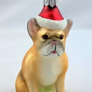 Hanco Französische Bulldogge mit Weihnachtsmütze