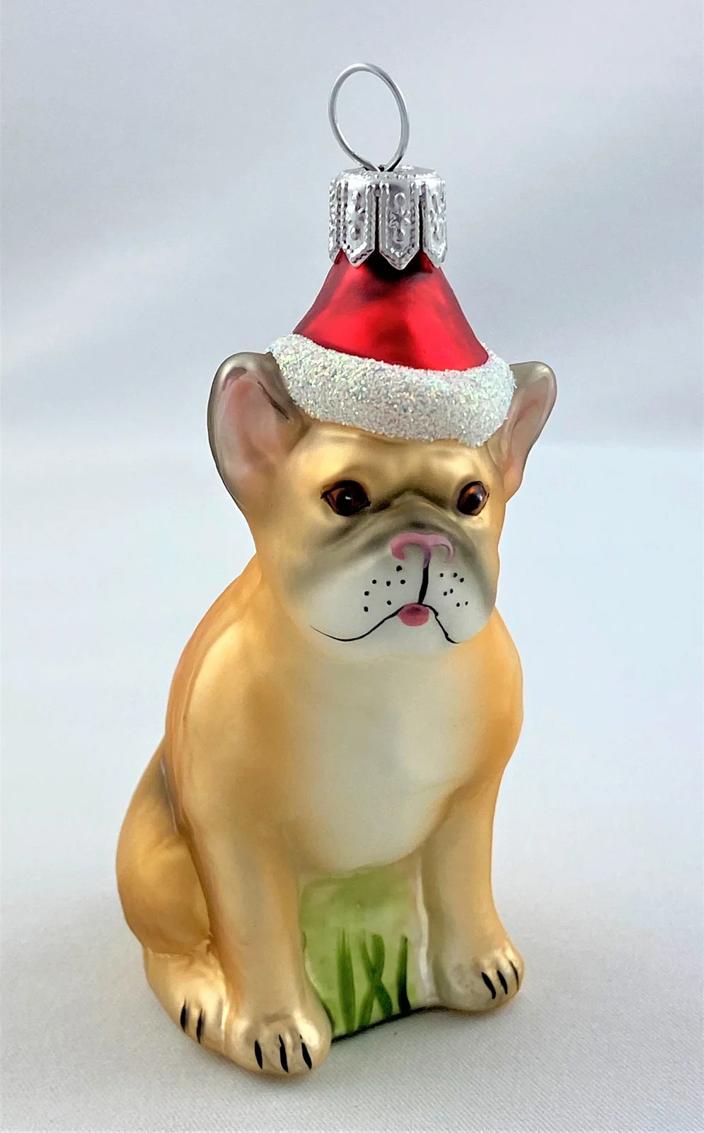 Hanco Französische Bulldogge mit Weihnachtsmütze