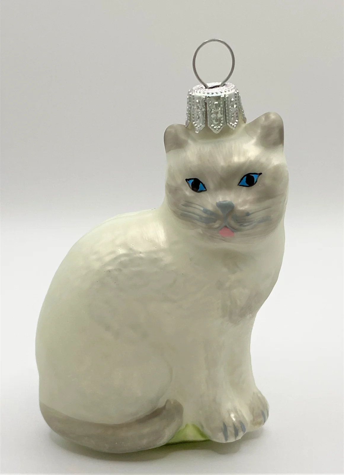 Hanco Katze weiss/grau mit blauen Augen