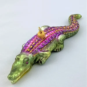 Hanco Krokodil, grün mit violettem Rücken