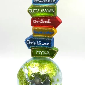 Wiktoria Globus mit Wegweiser