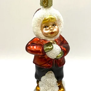 Inge-Glas Junge mit Schneeball, Winterfreude