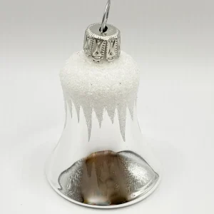 Thüringer Weihnachts-Glöckchen silber mit Schneezacken