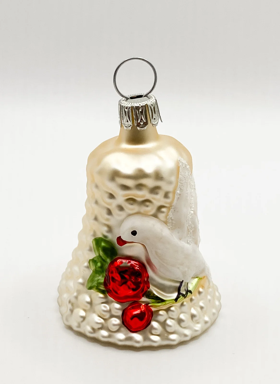 ANVA Weihnachts-Glöckchen mit weißer Taube, creme