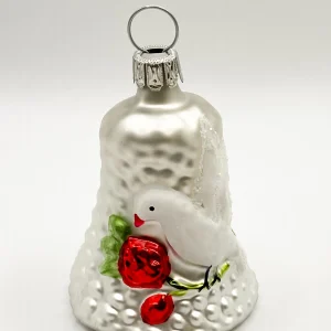 ANVA Weisses Weihnachts-Glöckchen mit weißer Taube