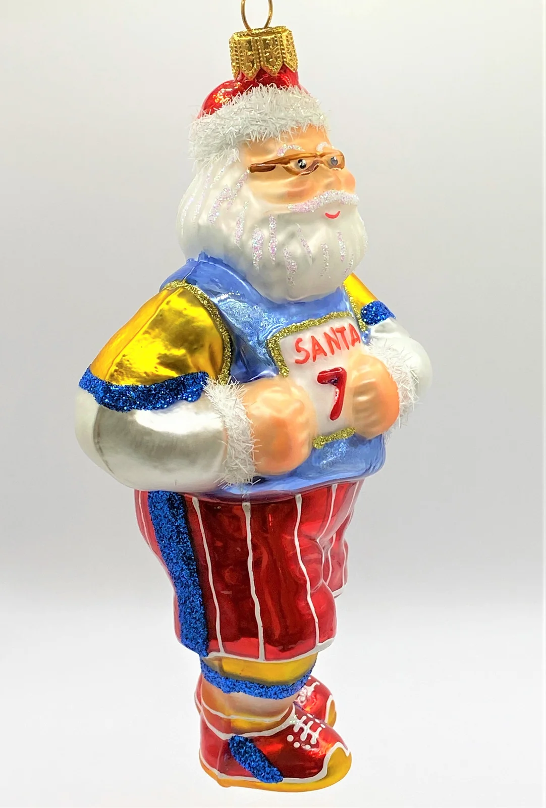 Glassware Santa läuft den Marathon