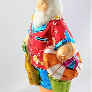 Glassware Santa geht zum Strand