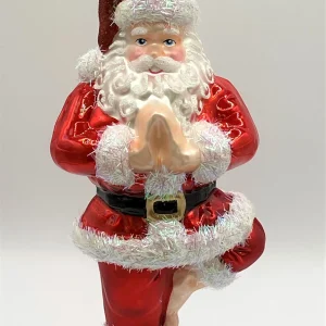 Impuls Santa entspannt sich in der Yoga " Baum Pose "