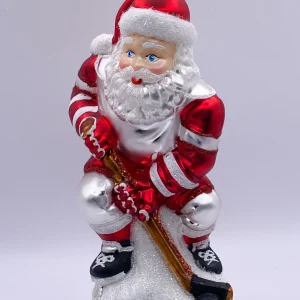 Impuls Santa spielt Eis-Hockey