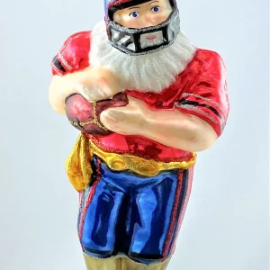 Glassware Santa spielt Rugby