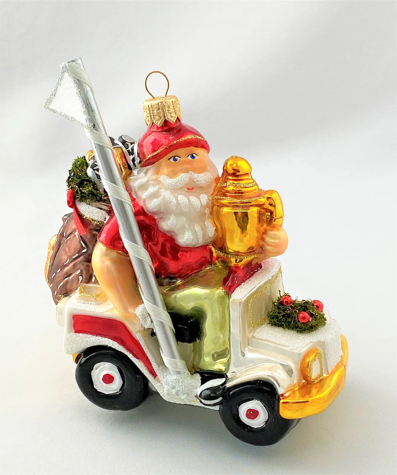 Glassware Weihnachtsmann hat das Golf-Turnier gewonnen