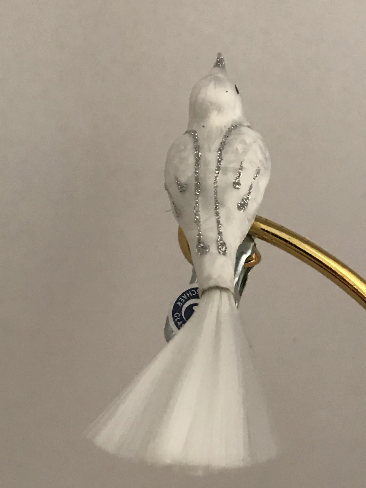 Dummy Kleiner weisser Vogel, Fiberglas