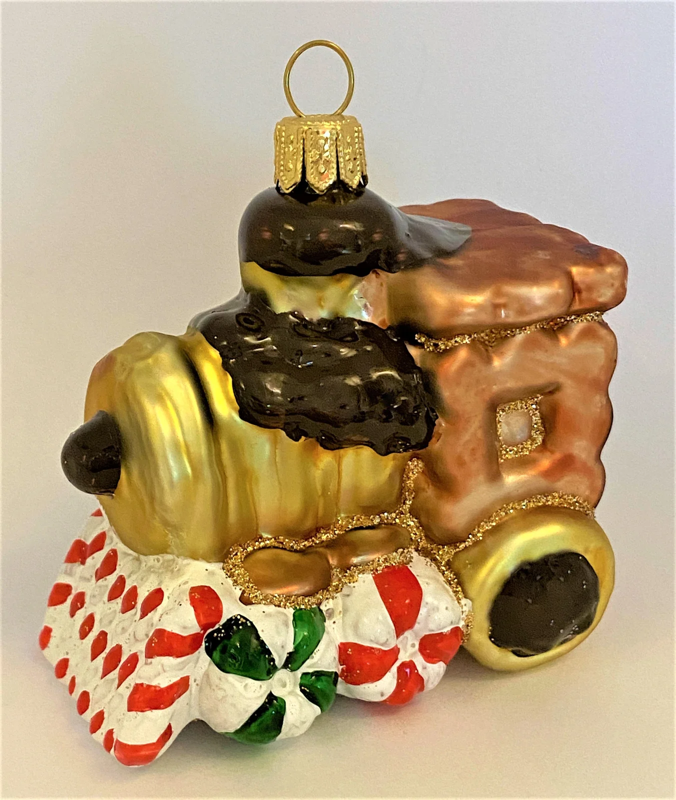 Glaspol Lebkuchen Lokomotive