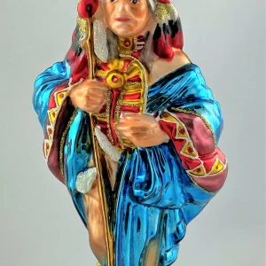 Glassware First Nation Weiser Mann in traditionellem Gewand