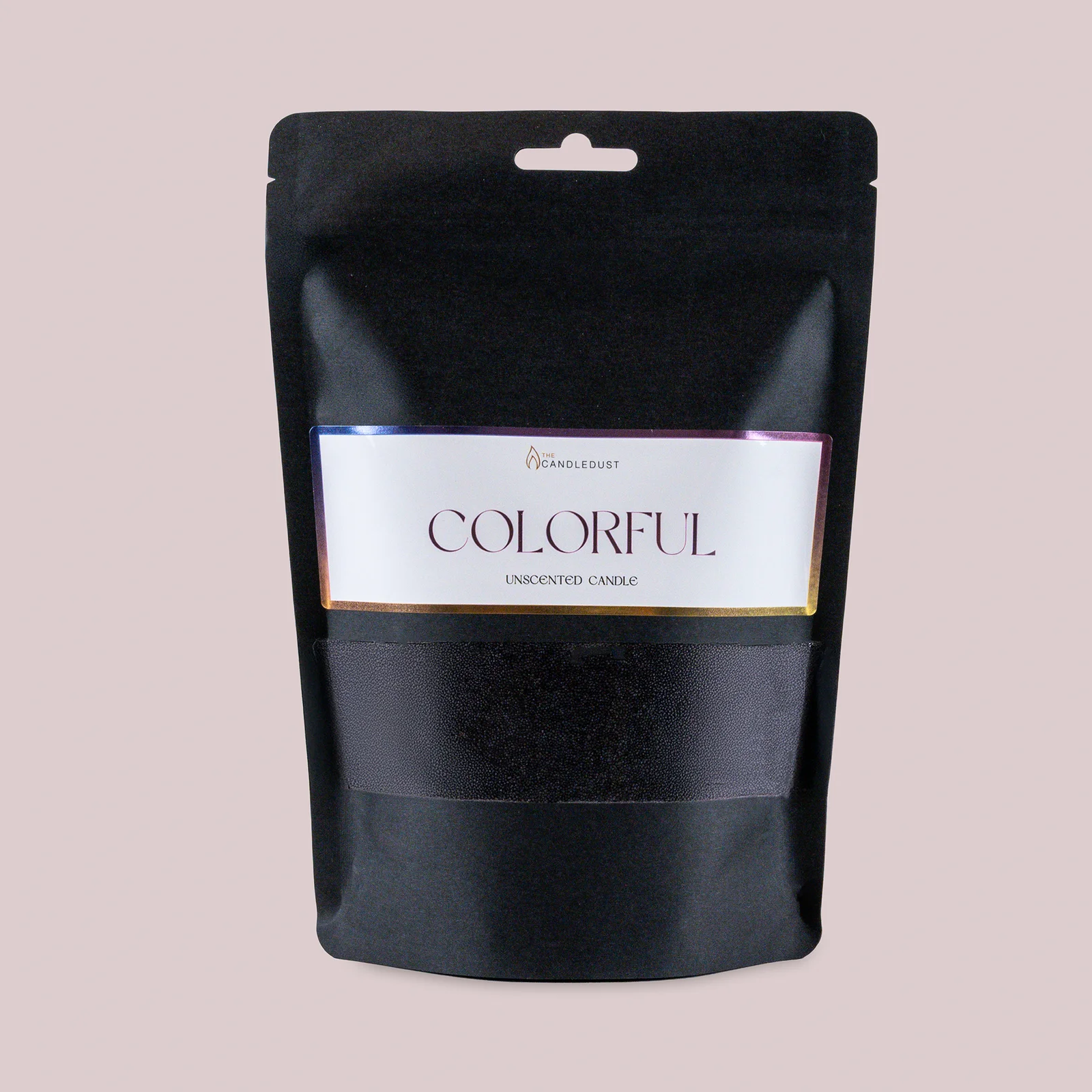 The Candledust Schwarze unbeduftete Kerze Sand 330g Nachfüllpackung + 5 Dochte