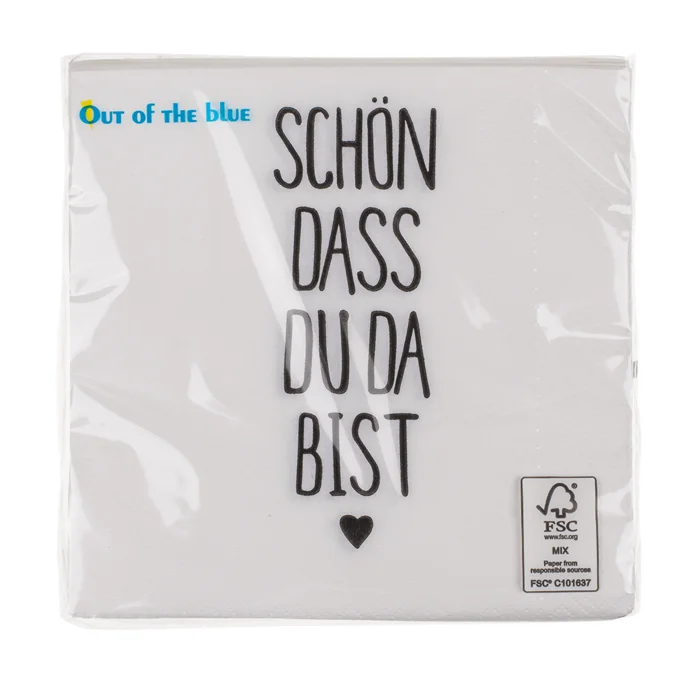 Out of the blue KG Papierservietten, Schön dass du da bist,