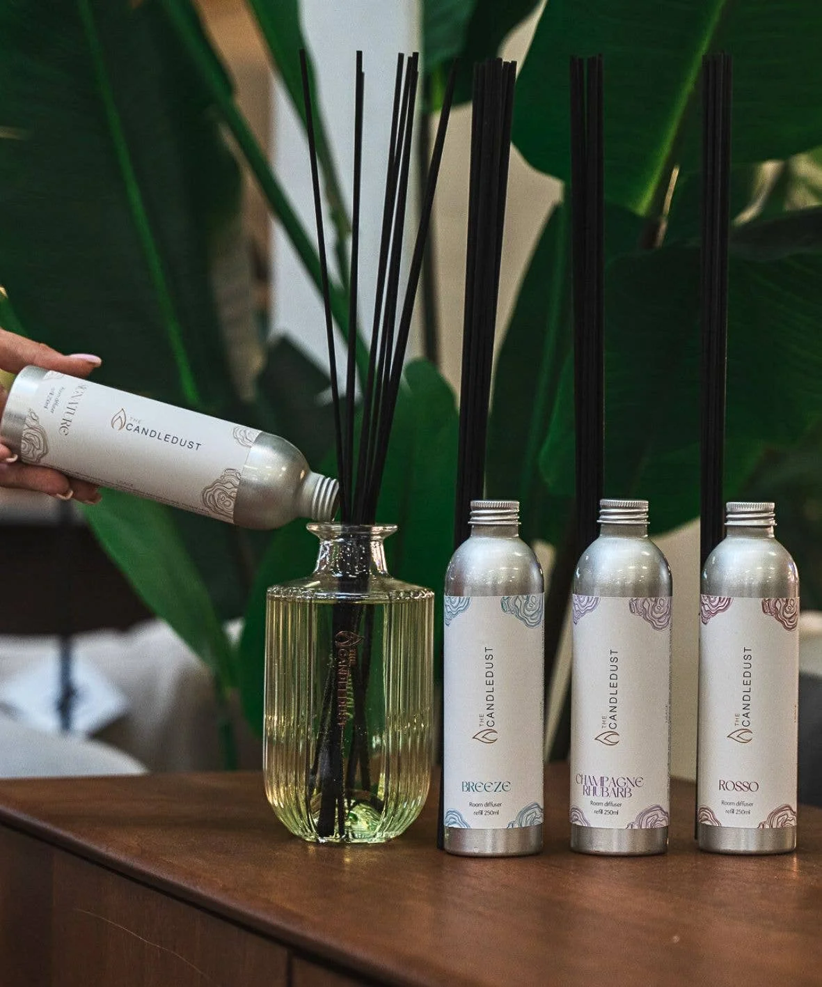 The Candledust Nachfüllflasche 250 ml/8,45 oz Reed Diffuser | Luxus | Zuhause: Unterschrift