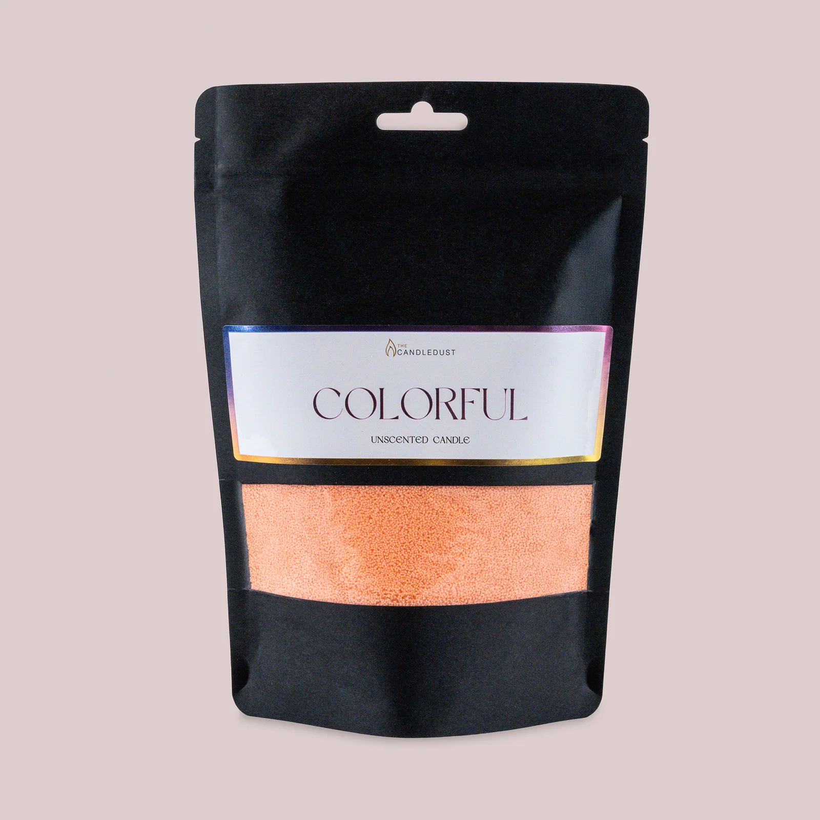 The Candledust Pfirsich Duftfreie Kerze Sand 330g Nachfüllpack + 5 Dochte