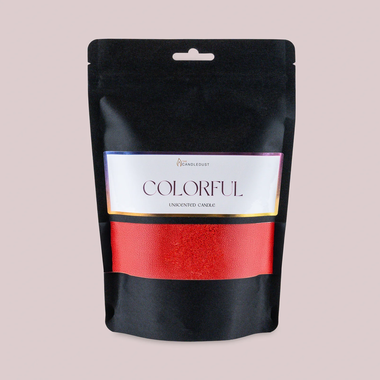 The Candledust Rote unbeduftete Kerze Sand 330g Nachfüllpackung + 5 Dochte