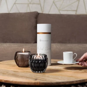 The Candledust Duftkerze Dunkler Honig Sand 650g (Tube) + 17 Dochte