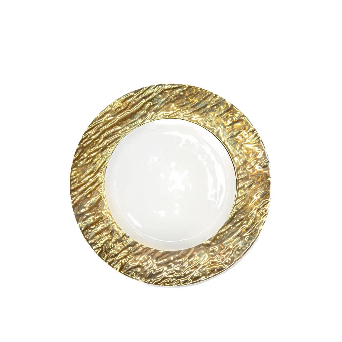 AULICA Weisser und goldener Teller 27 cm