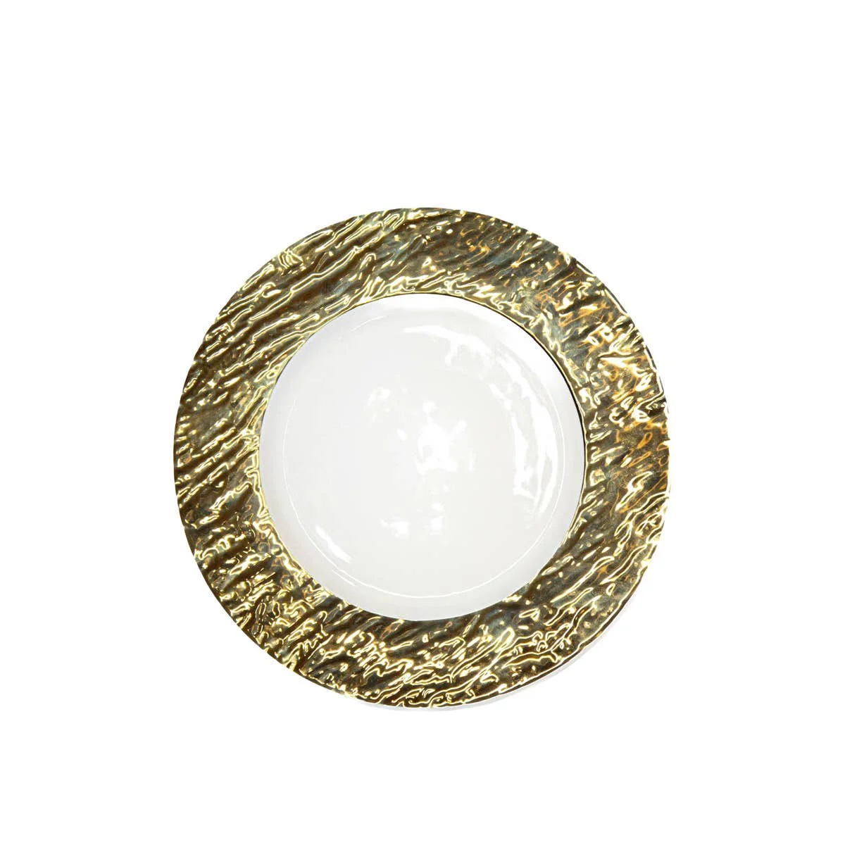 AULICA Weisser und goldener Dessertteller 22 cm
